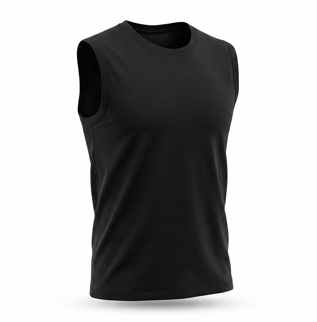 PLAIN SLEEVELESS T SHIRT