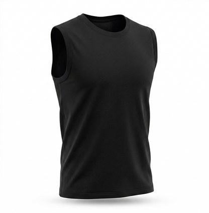 PLAIN SLEEVELESS T SHIRT