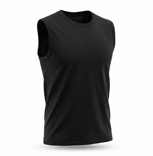 PLAIN SLEEVELESS T SHIRT