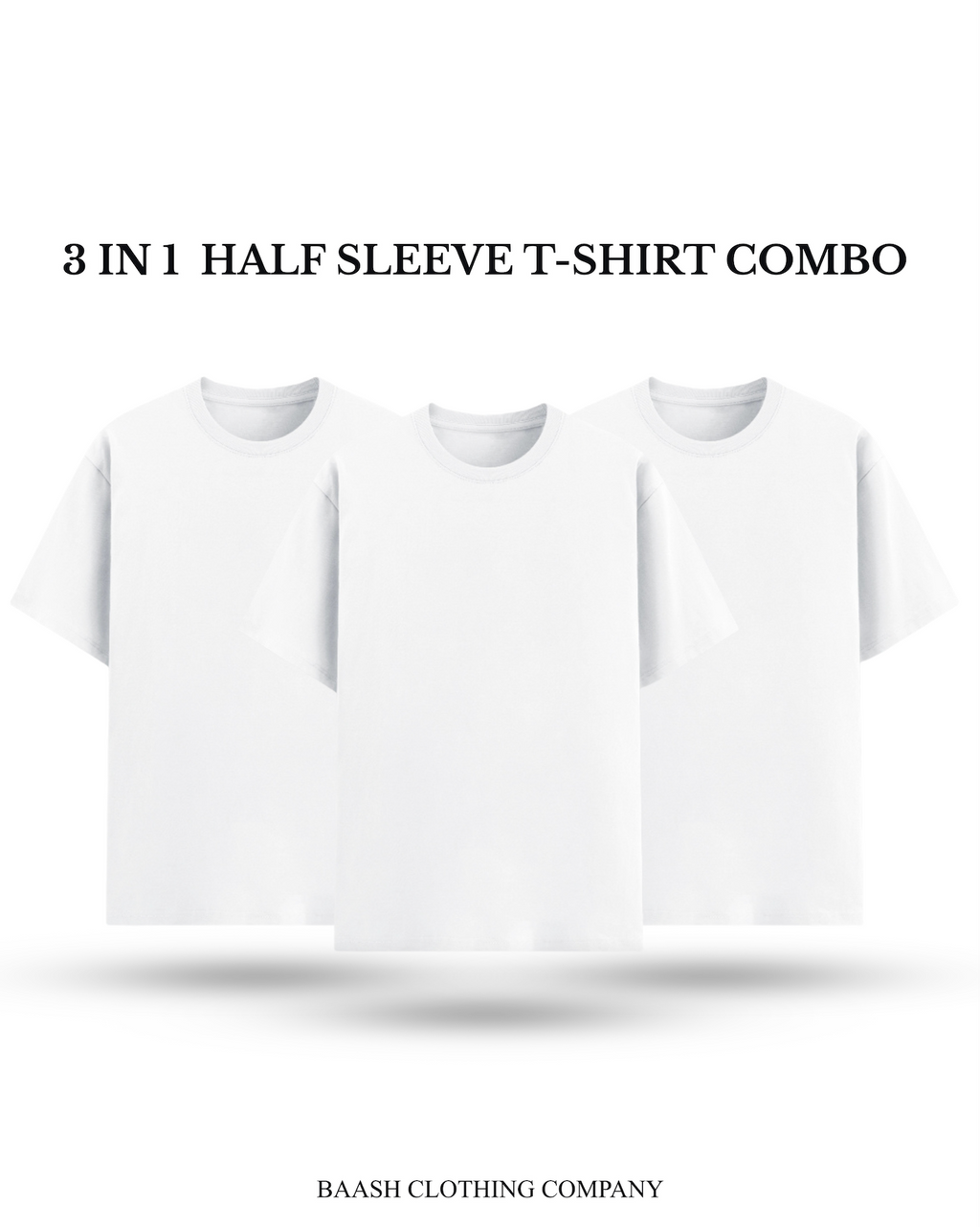 3 IN 1 UNISEX  BASIC T-SHIRT COMBO PACK