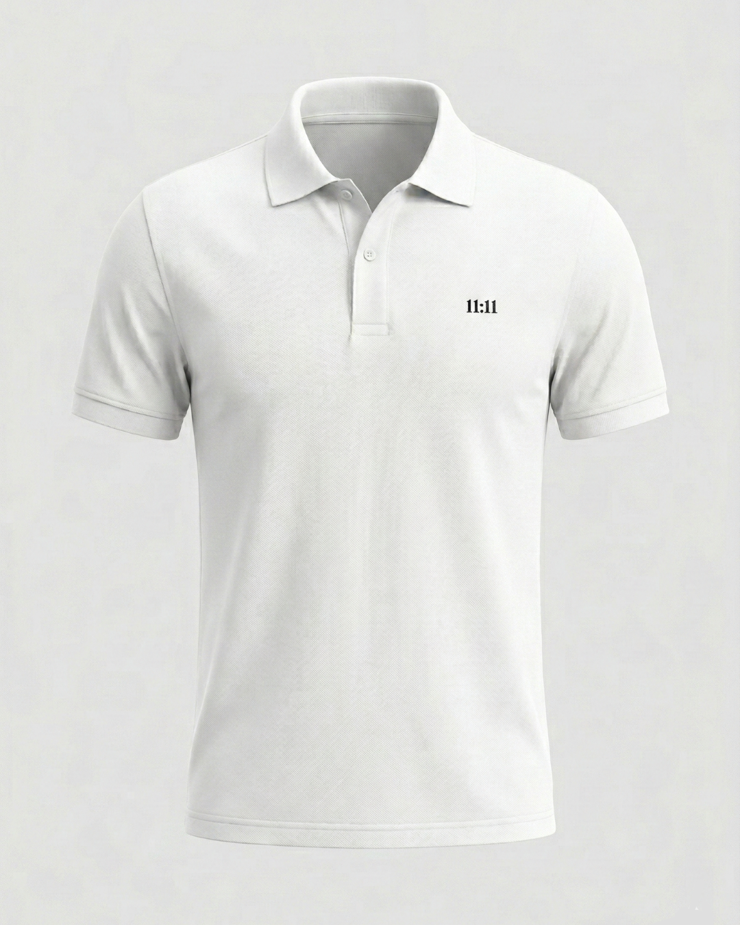THE 11 11 POLO TEE- PURE WHITE